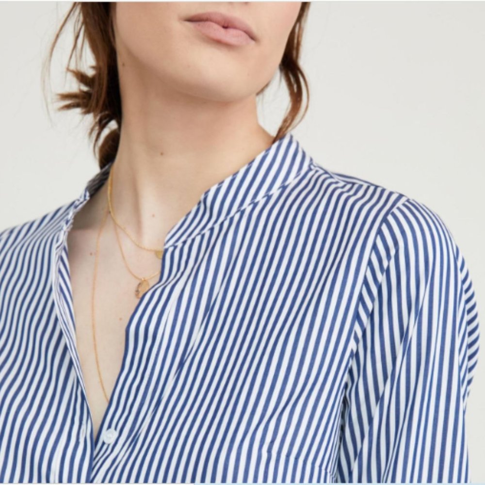 Anthropologie Harshman Navy Stripped Tunic - Picture 1 of 5